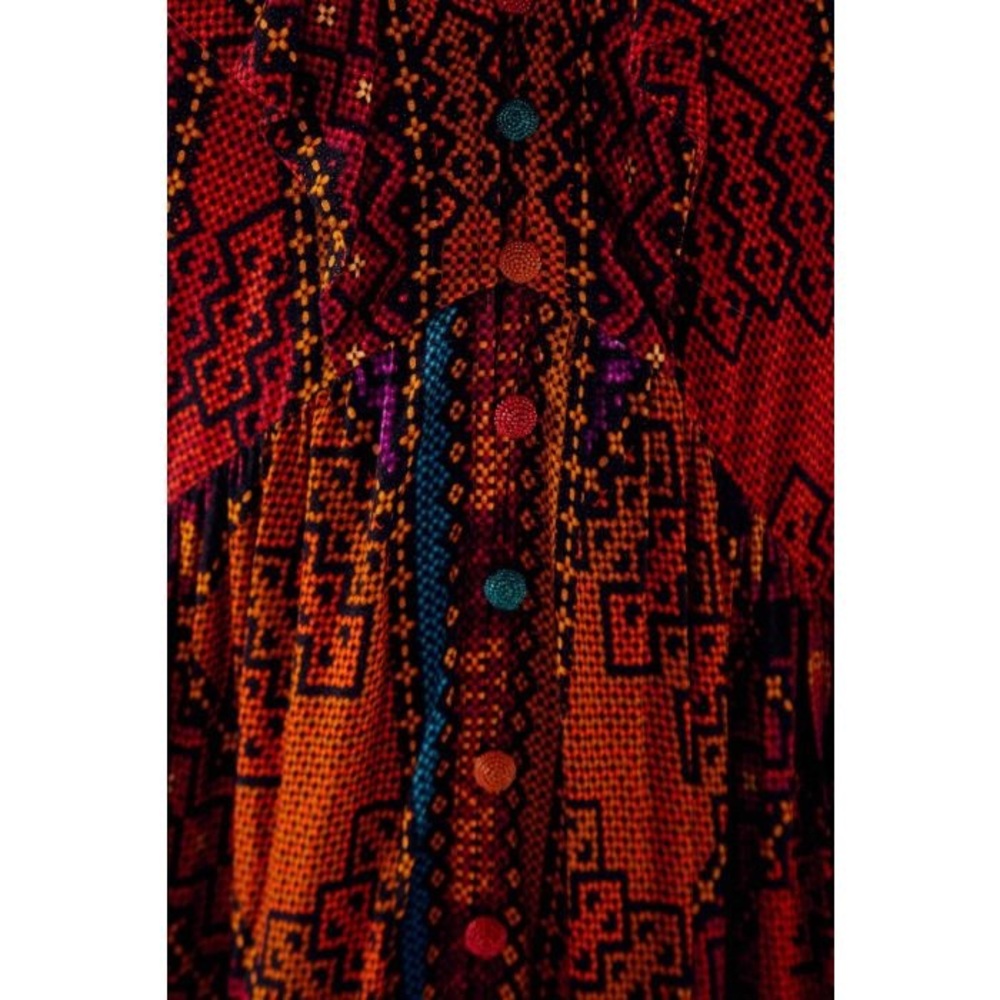 NWT Farm Rio Yawanawa Stripes Ankle Dress - Picture 8 of 15